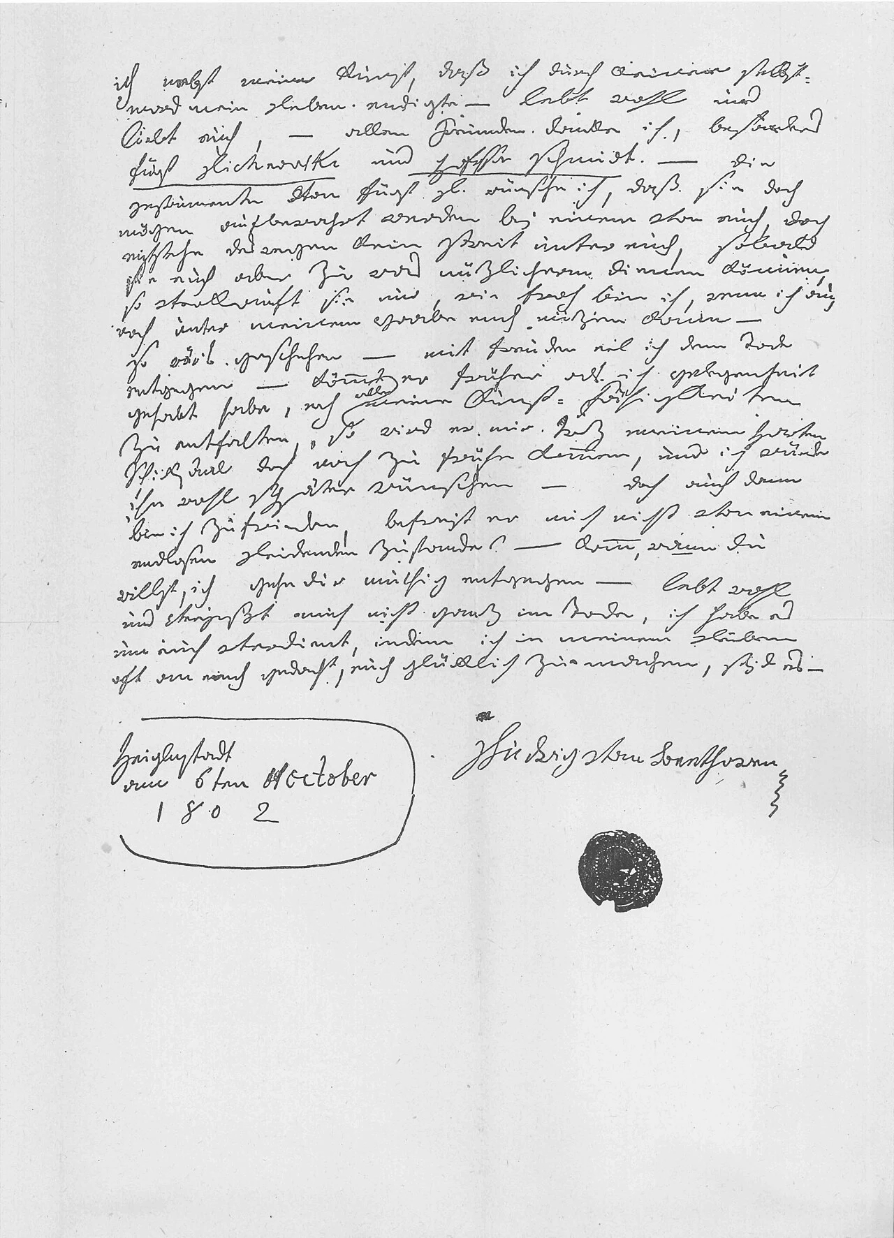 Third page of the Heiligenstadt Testament